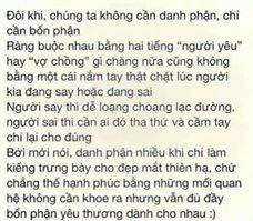 Khi nào ta bên nhau? –
Một ai đó. Một người có…..